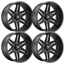Set-4 Vision 363 Razor 20x12 8x6.5 -51mm Satin Black Wheels Rims 20 Inch