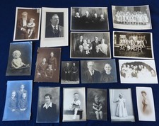 11 Lot Antique 1910s 1900s Studio Portrait PHOTOS American Family Men Women