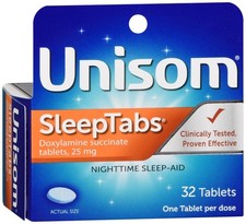Unisom SleepTabs Nighttime Sleep-Aid Doxylamine Succinate 25 mg Tablets 32 EA