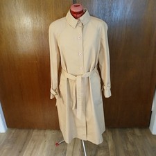 Fleet Street Raindrops Trench Coat Tan Womens Size 18 Vintage Overcoat Outerwear