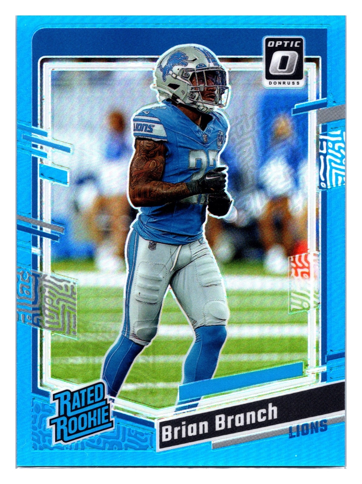 2023 Donruss Optic Brian Branch Rated Rookie Aqua /299 #233 Lions Color Match