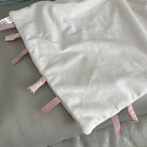 Mamas & and Papas Bunny Comforter Baby Soft Toy White Bunny Pink Blankie - Picture 3 of 9