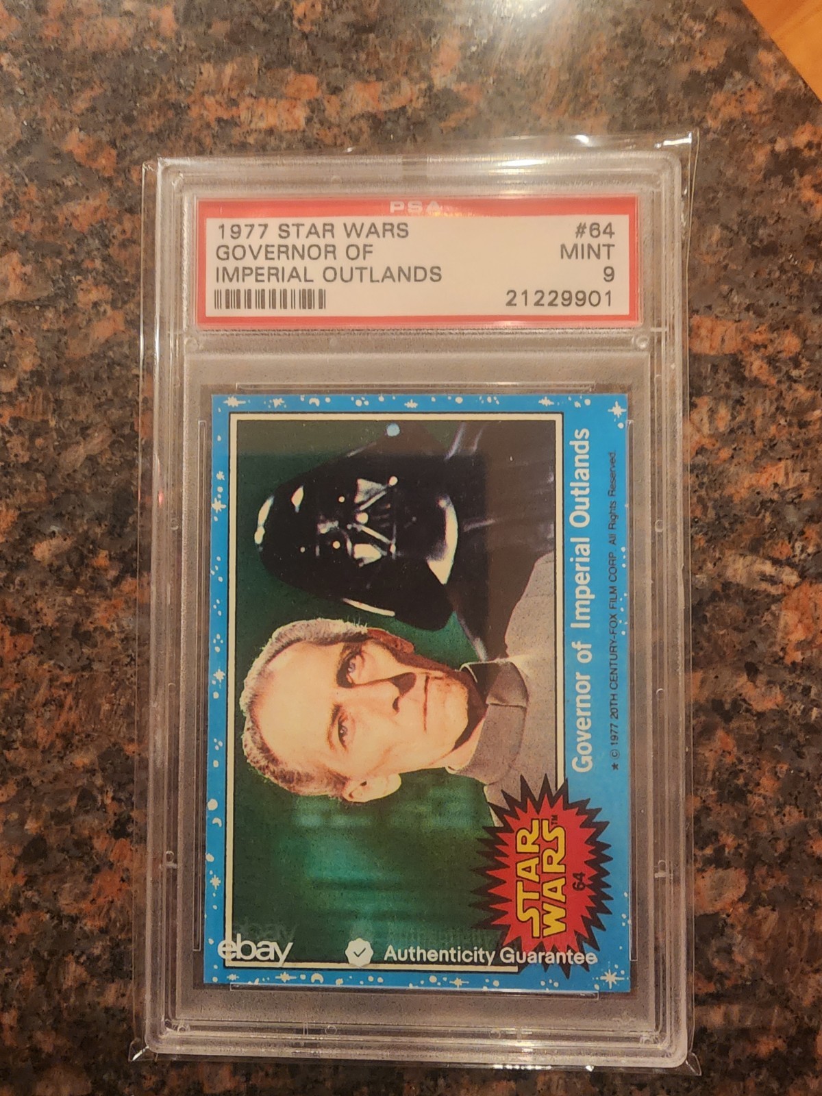1977 Star Wars Topps #64 Governor of Imperial Outlands PSA 9 Mint Rare