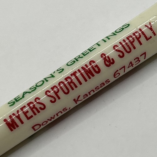 VTG Ballpoint Pen MYERS SPORTING & SUPPLY Downs, KS Season's Greetings - Picture 1 of 5