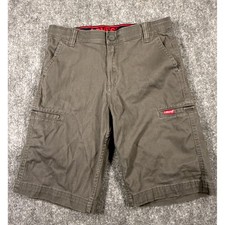 Levis Boys Size 14 Gray Cargo Shorts Adjustable Waist Cotton Blend