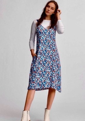RAG & BONE ESTELL FLORAL  DRESS BLUE MULTI SIZE L