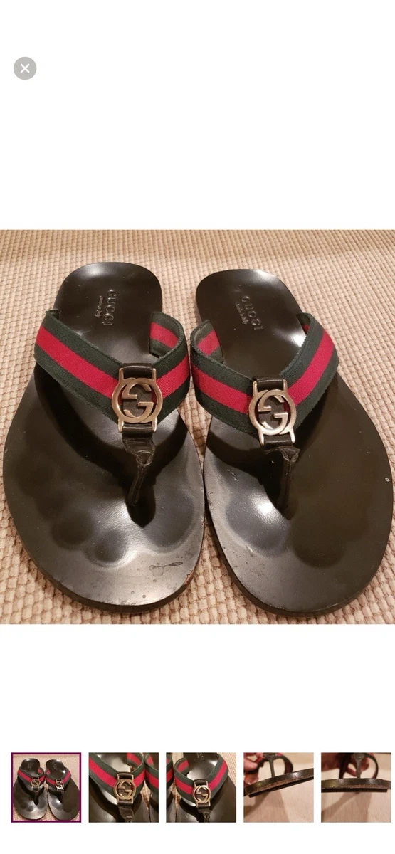 Gucci Men's Striped Flip Flop Sandals for sale | eBay