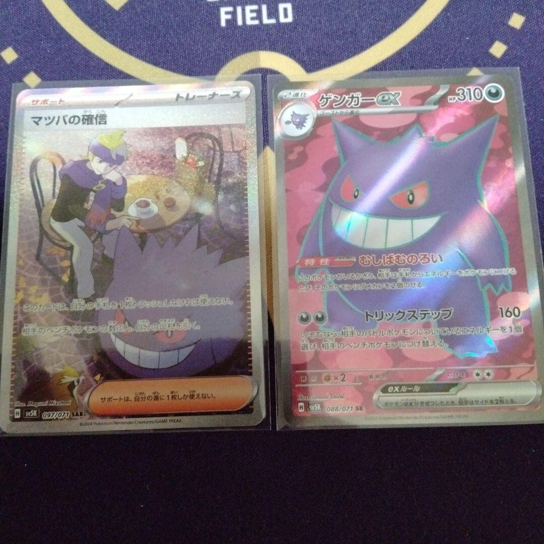 Pokemon Card Game Wild Force Morty's Conviction SAR & Gengar ex SR