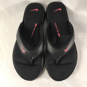 Nike Women's Size 6 Ultra Comfort 3 Thong Flip Flops Black Pink AR4498 001 | eBay
