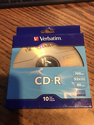 CD-R Recordable Disc, 700Mb, 52X, Silver, 10/Pack - ONE MISSING (only 9)