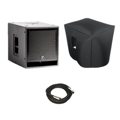 Set of 1x Yorkville PS15S 15'' 1000W Subwoofer + Cover & XLR
