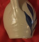 6” Williamsburg Pottery Pitcher 1993 - Deep Blue Leaves & Flower - EUC — photo 3
