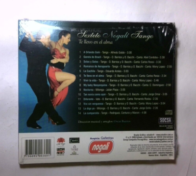 Sexteto Nogali Tango, Te Ilevo En El Alma Vol 1 [New CD] | eBay