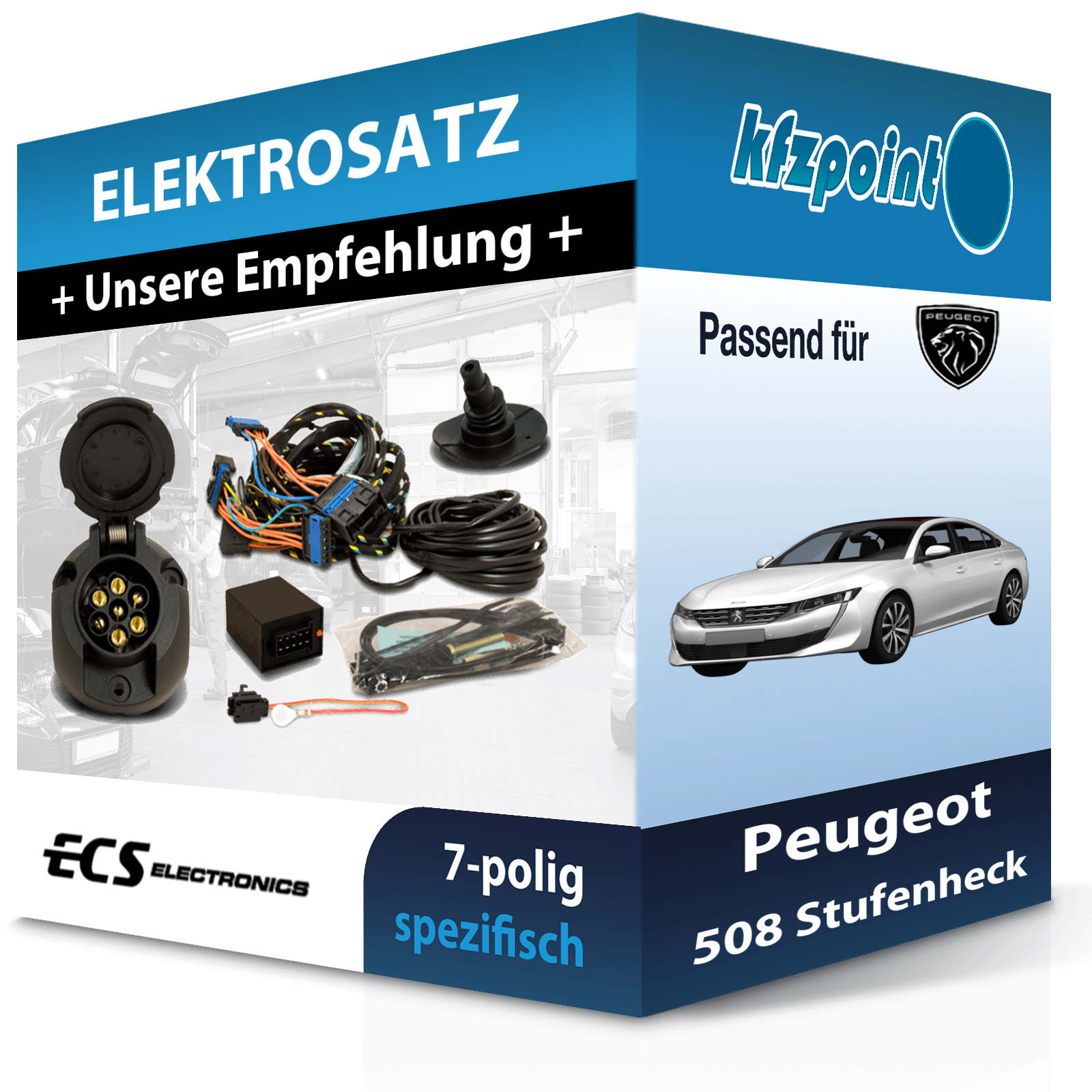 Ecs E-Satz 7Polig Fahrzeugspezifisch Passend FüR Peugeot 508 Stufenheck-image
