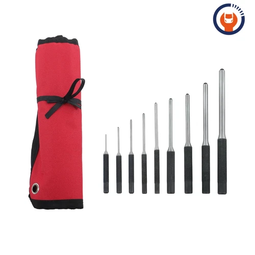 TuffMan Tools Roll Pin Punch Set 9pc - Great for Gun Building and Removing Pins