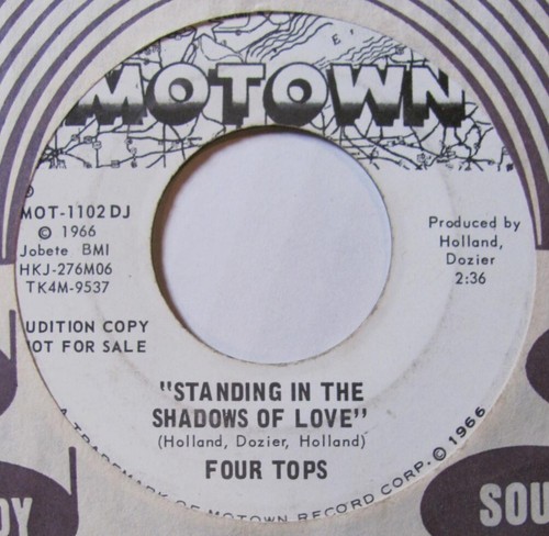 (45 Promo) (Hear) Four Tops - "Standing In The Shadows Of Love" - Soul (1966) - Picture 3 of 4