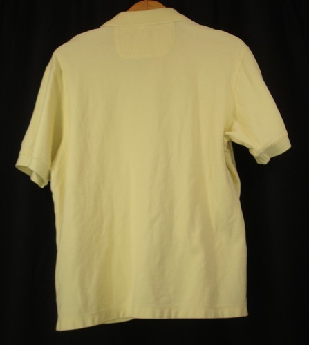 Tommy Bahama Mens L Cotton Yellow Short Sleeve Polo Shirt - Picture 3 of 8