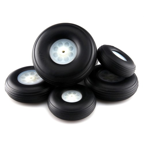 1 pair of 3.75" /95.3mm RC Airplane PU wheel with Plastic Hub(D95.25x H34x5mm) - Picture 6 of 12
