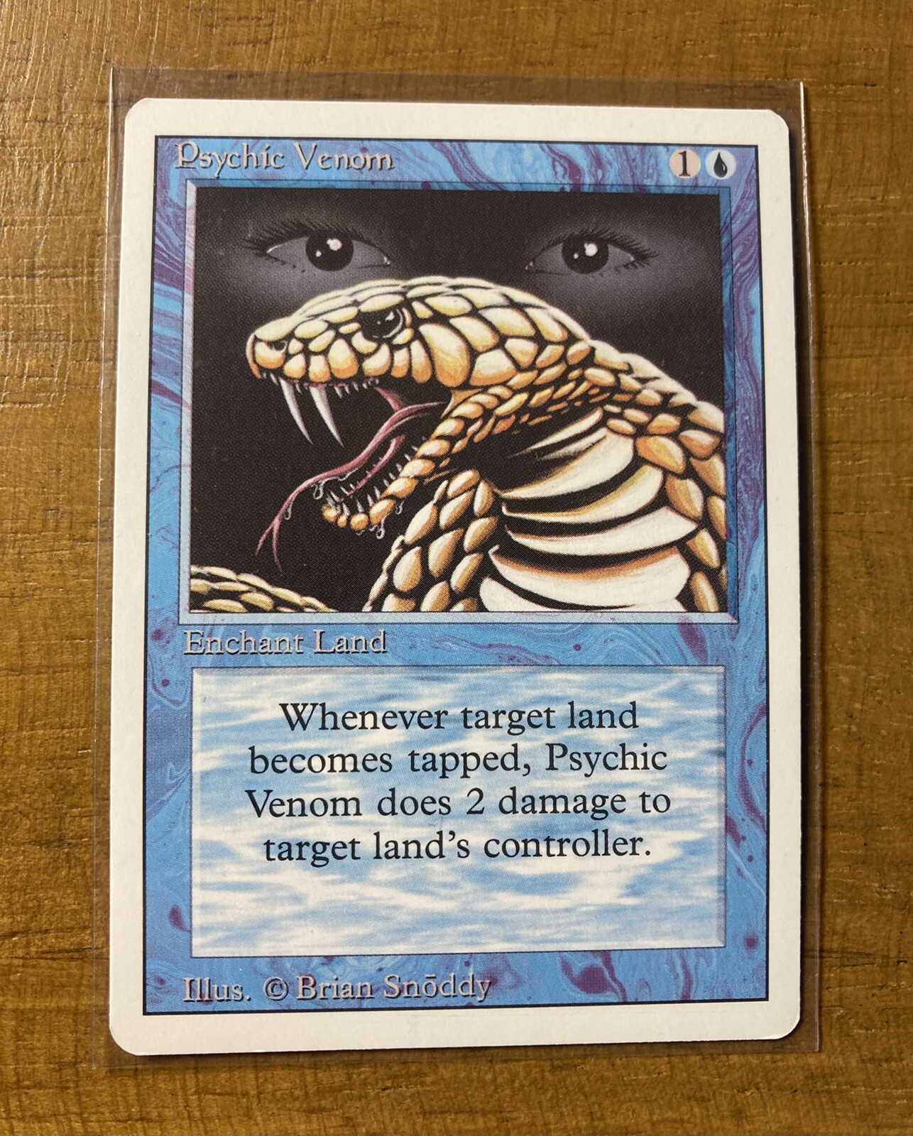 MTG✨PSYCHIC VENOM✨Revised Edition NM/MINT Enchantment 1994 B. Snoddy Art
