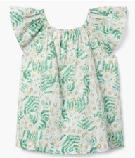 Gymboree Pretty Girls White Yellow Green Daisy Print Top Shirt NWT Size Xs 4