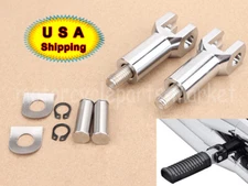 Chrome Aluminum Foot Peg Supports Mounts Clevis Kit for Harley Softail 2000-2006