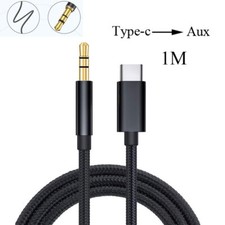 Type C USB C to 3.5mm Jack Cable Car Stereo Audio Aux Adapter Heavy Duty Cord -