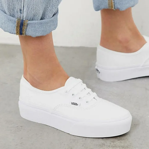 Vans Authentic Platform White Sneakers NEW Size 10 Womens Flaw | eBay