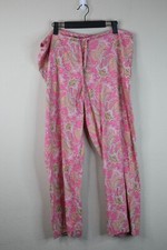 Ralph Lauren Womens Pink Paisley Cotton Lounge Pants Size L Vintage Y2K