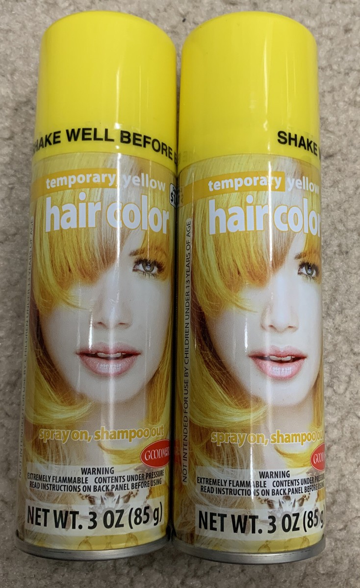 Goodmark Temporary YELLOW Hair Color - Spray On, Shampoo Out - 2