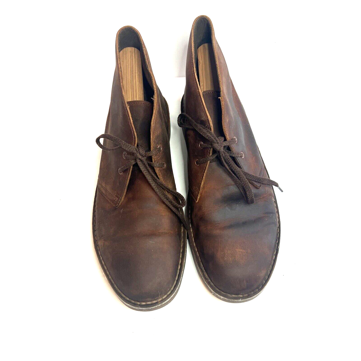 Clarks Bushacre 2 Dark Brown Leather Chukka Boots Men Size 