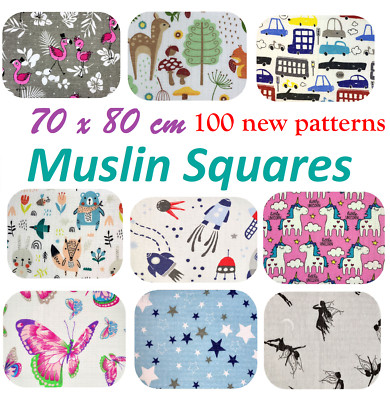 100% Baumwolle Baby Musselin Quadrate | weiche saugfähige Spucktücher | Newborn Essential