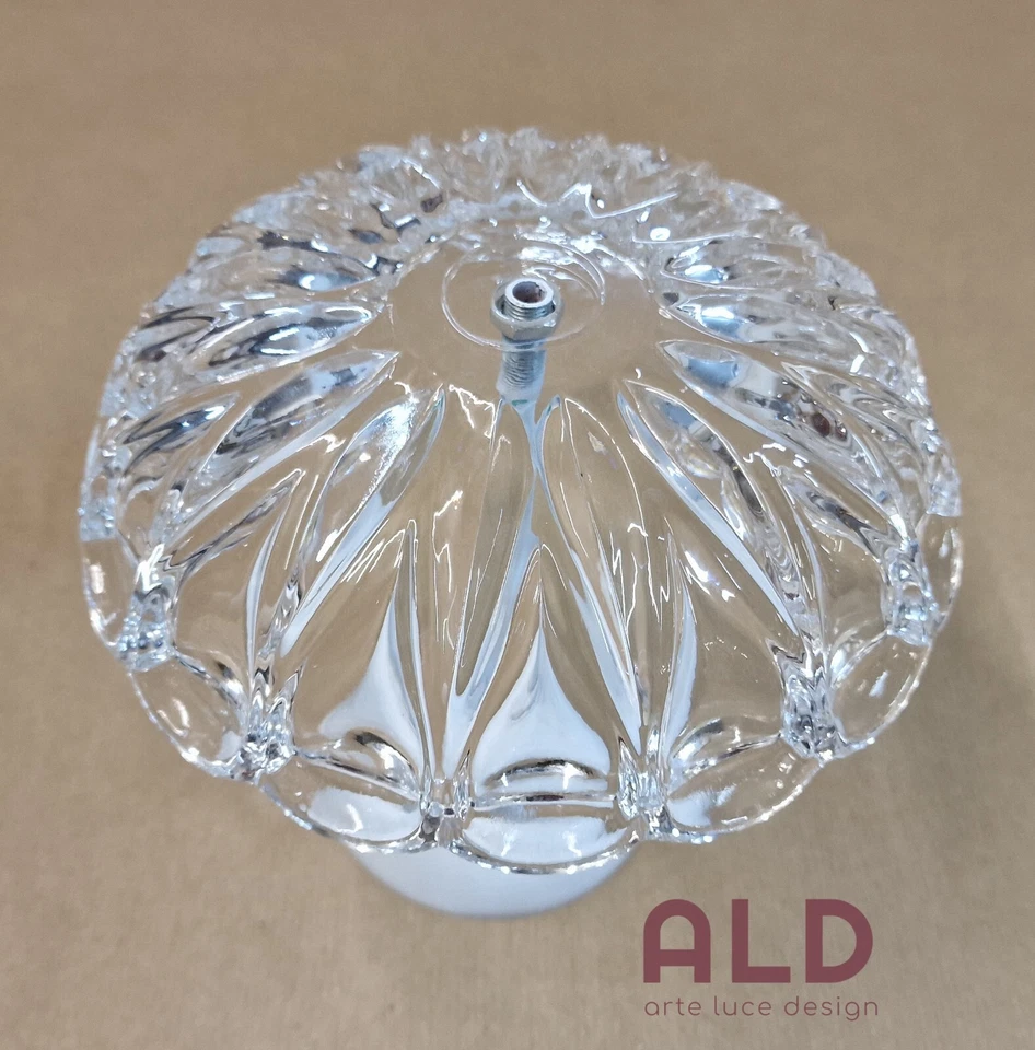 Bobeche coppetta copri cavi vetro cristallo ricambio per lampadario lampade lumi - Immagine 3 di 4