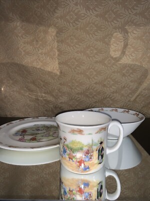 Bunnykins 3 Piece Child Dining Set; plate-cup-bowl w/Bunny Children/Momma/Poppa