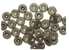 10mm Ripple Antiqued Goldtone Metalized Metallic Beads