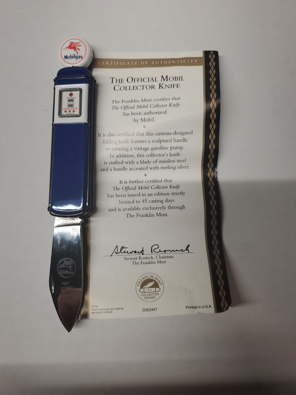 Franklin Mint Gas Pump Knives Lot Of 12 w/ Zipper Cases And CofAs eBay