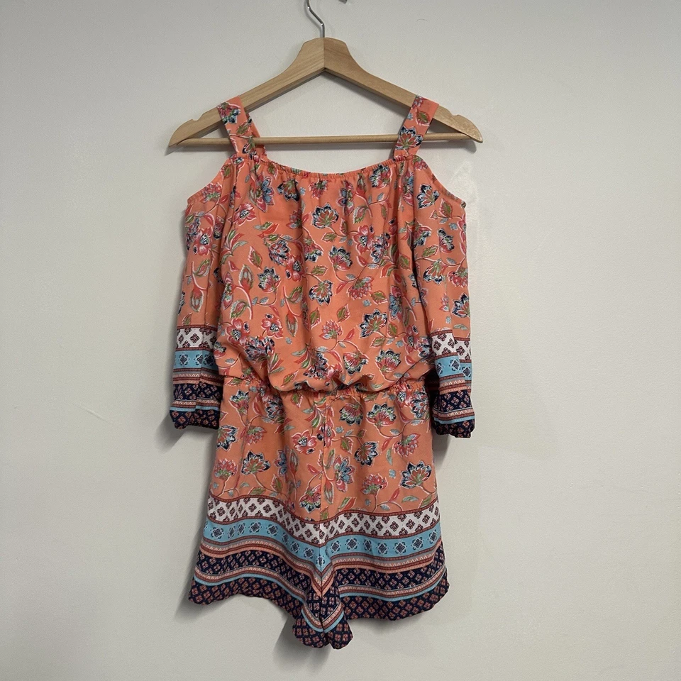 MY MICHELLE Mamelucos Niñas Talla L Estampado Boho Hombro Frío Manga Corta Floral Foto 4 de 4