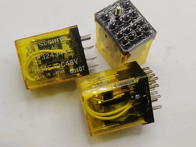 2Pcs HC4E-DC48V AP324344 MATSUSHITA Power Relay 14Pins Used