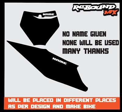 Rebound Graphics Kit To Fit: Suzuki RM RMZ 85 125 250 450 Models