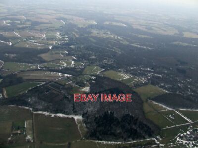 PHOTO  RINGSHALL COPPICE FROM THE AIR ON APPROACH TO LUTON AIRPORT FROM THE SOUT