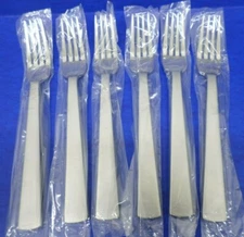 6 WMF Cromargan ROYAL FROSTED Wide Handle 18/10 Stainless Flatware DINNER FORKS