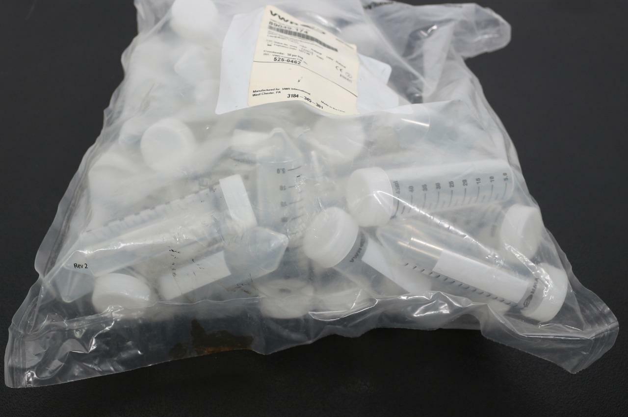 VWR Scientific 89049174 50mL MetalFree Centrifuge Tubes, Qty 50 New
