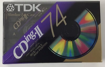 New TDK CDing-2 74 High Resolution Cassette Tape