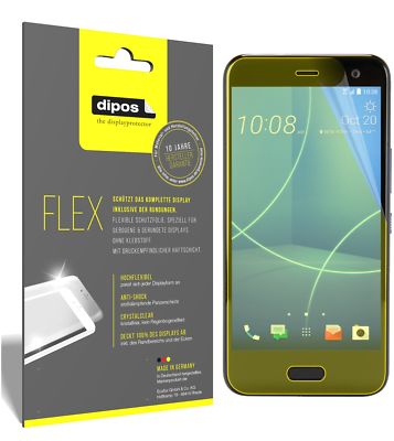 3x Schutzfolie für HTC U11 Life Folie, 100% Displayabdeckung, dipos Flex