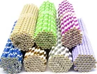 Paper Fancy Drinking Straws 100 Pcs Biodegradable cardboard Straws for Parties
