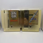 The Legend of Zelda 1 and 2 Adventure of Link Gold NES Nintendo Cartridge Tested