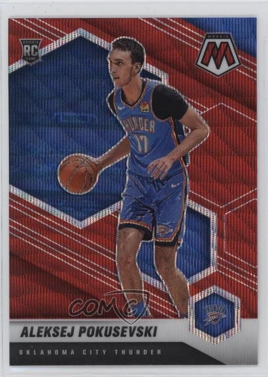 2020-21 Panini Mosaic Rookie Mosaic Red Wave Prizm Aleksej Pokusevski #226 0nr3