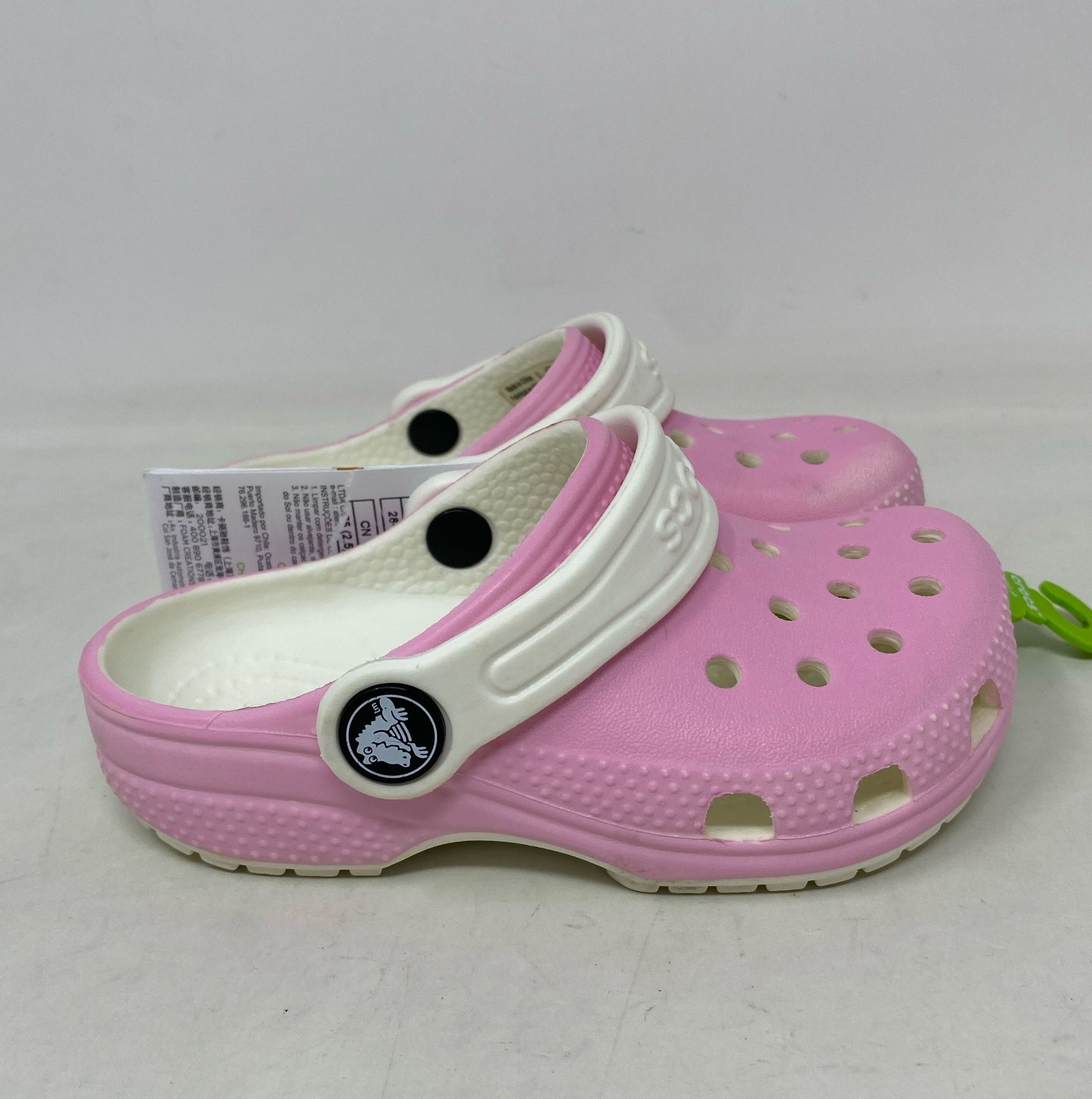 Crocs Kids Classic Clog Pink Milk/White Toddler Size C8
