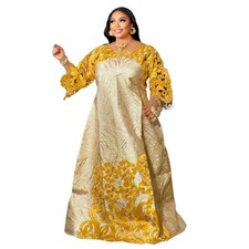 African Women Embroidery Hijab Abaya Dubai Kaftan Robe Gown Party Dashiki Dress