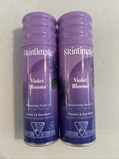 Lot Of 2 Skintimate Moisturizing Shave Gel Violet Blooms 7oz Vit E Shea Butter