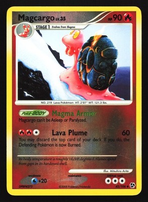 Magcargo 45/106 Great Encounters Reverse Holo Pokemon Card